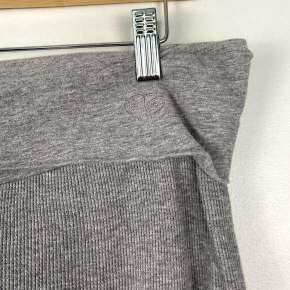 Vintage Victoria's Secret Waffle Knit Wide Leg Crop Fold Over Pants Size Large - Picture 2 of 7